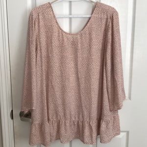 Pink peplum spring top